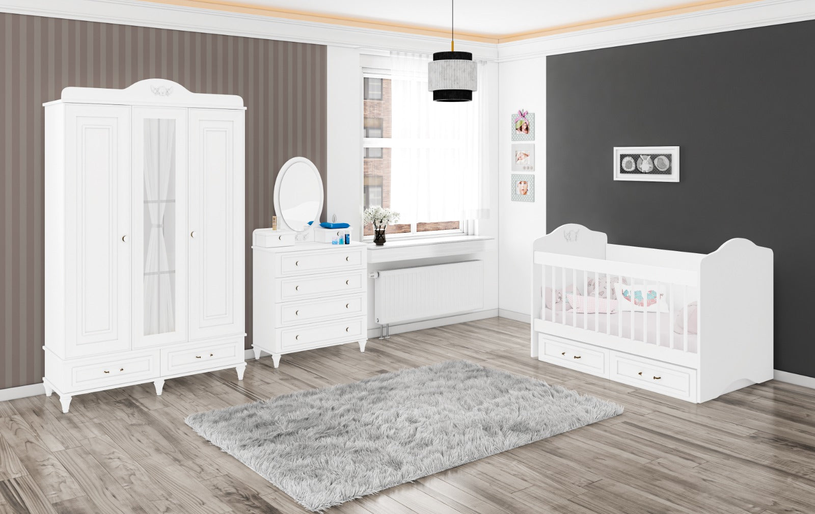 22123 Diana Baby Room with Rocking Cradle