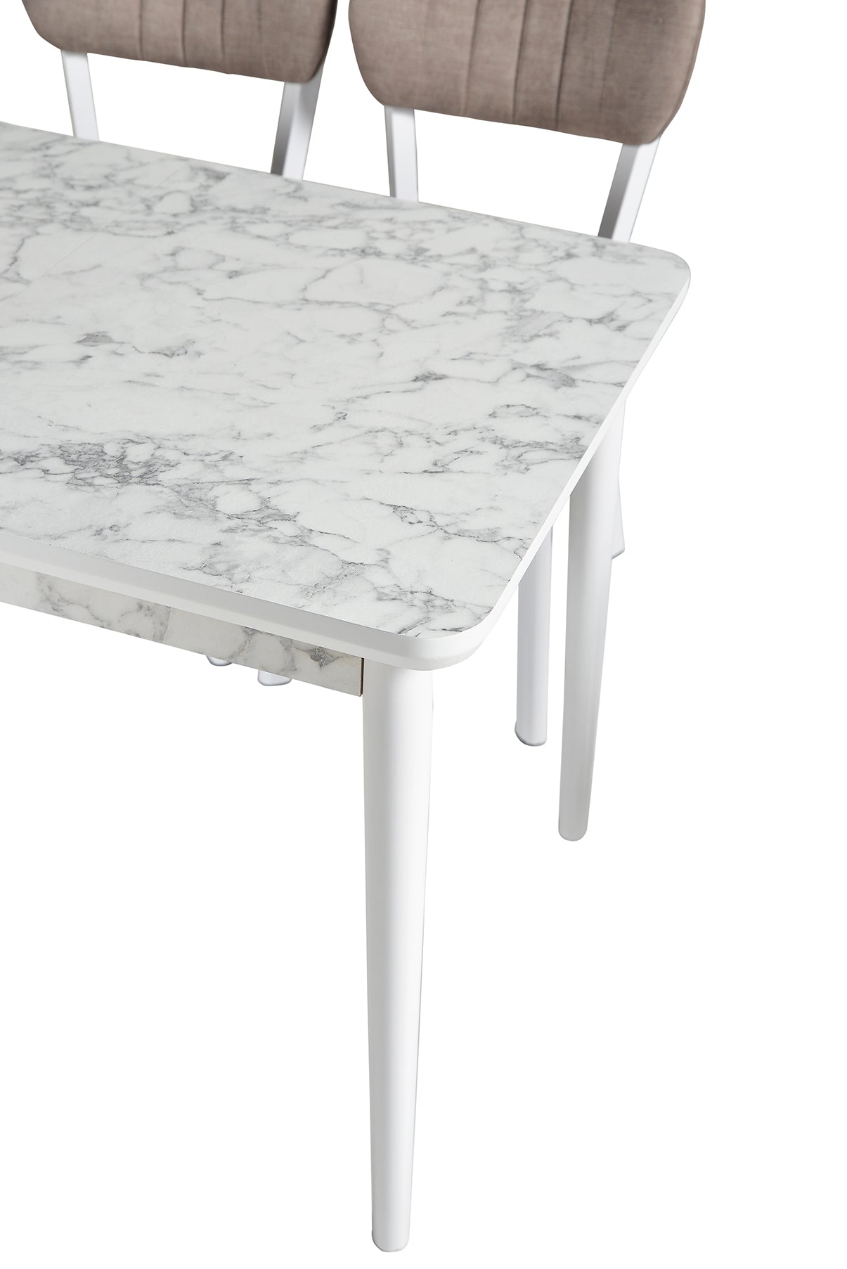 Mix White Marble Dining Table Set